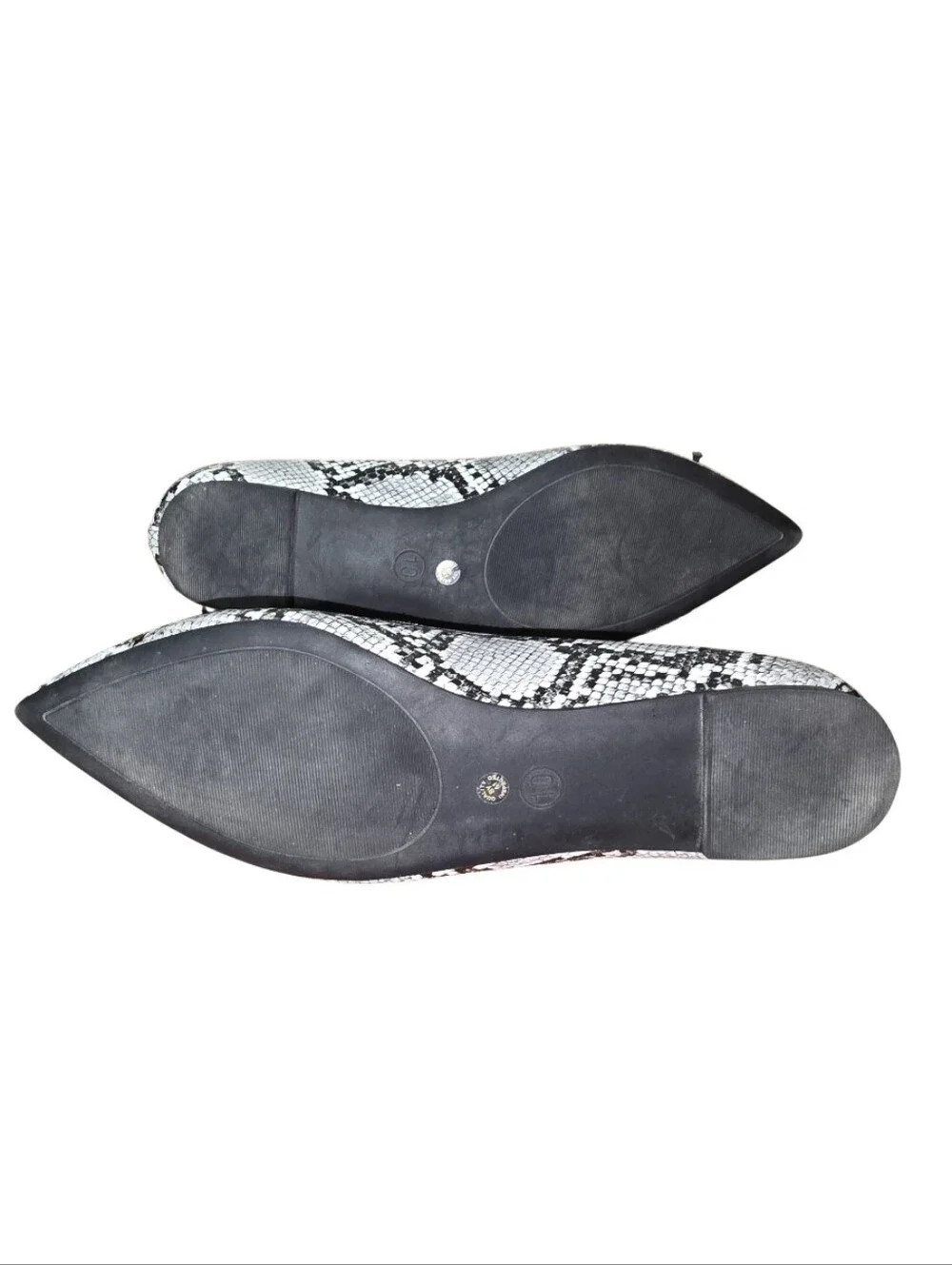 Worthington  Classic Snake-Print Ballet Flats - Black & White